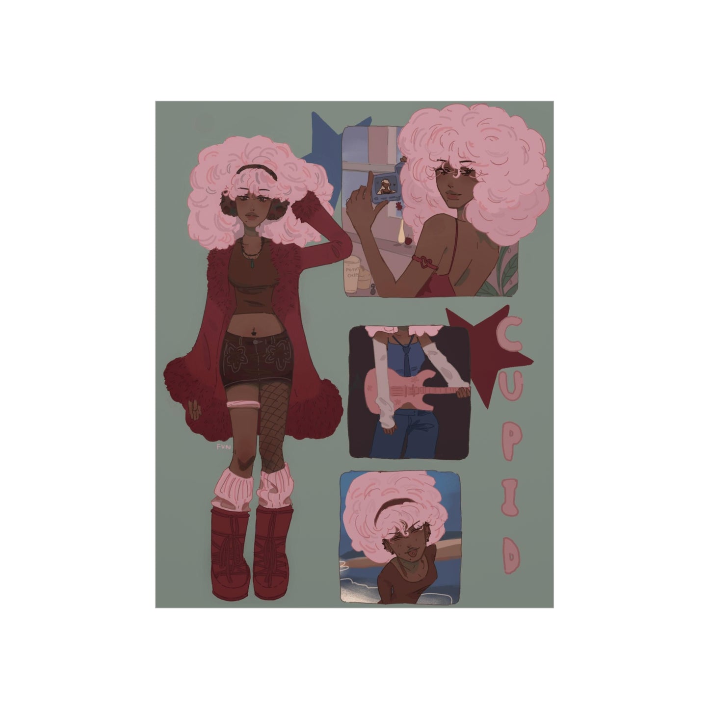 Cupid Character Print