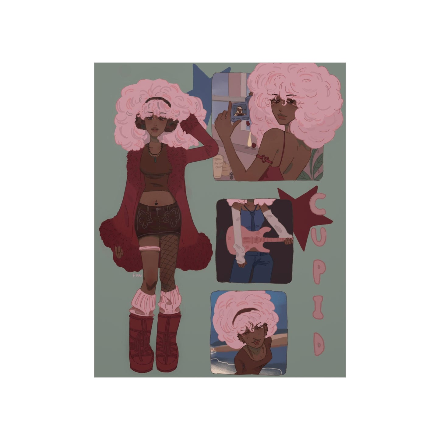 Cupid Character Print
